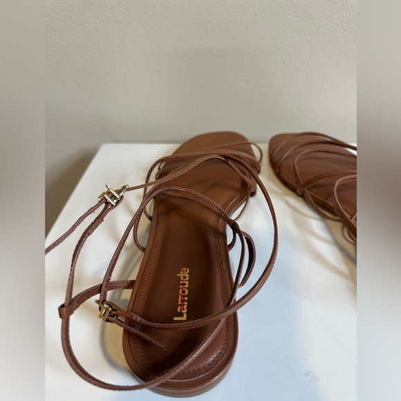 Larroude Naomi Strappy Leather Sandals - Picture 8 of 10